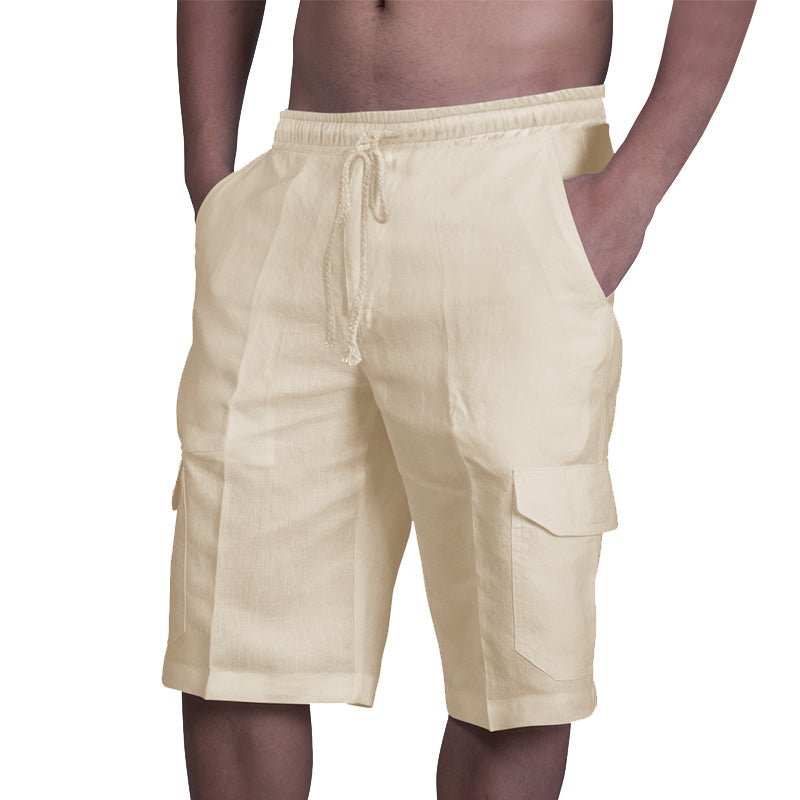 Yannick® | Solid Color Beach Shorts With Pocket And Drawstring