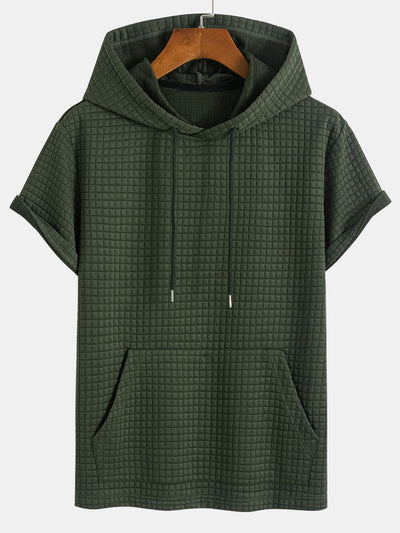 Cliff® | Kangaroo Pocket Waffle Hooded T-Shirt & Shorts