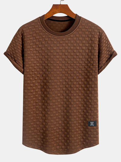 Jared® | Checkerboard Jacquard Arc Hem T-Shirt & Checkerboard Jacquard Shorts