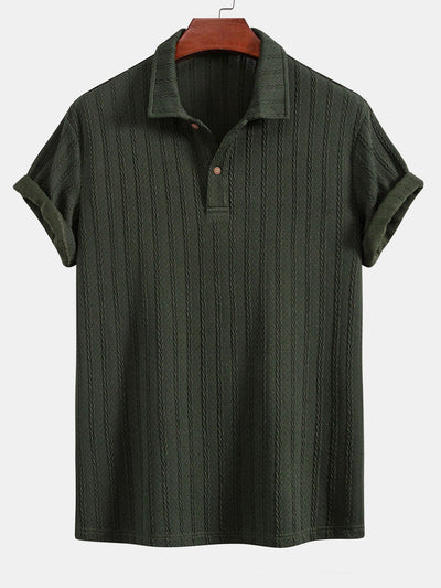 John | Twist Texture Knit Polo Shirt