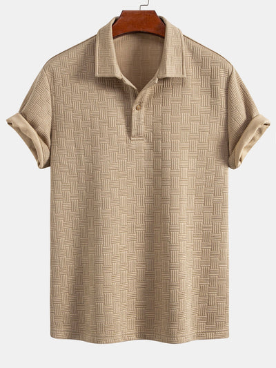 Wyatt | Striped Jacquard Polo Shirt