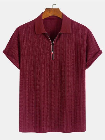 Assad® | Textured Zipper Polo