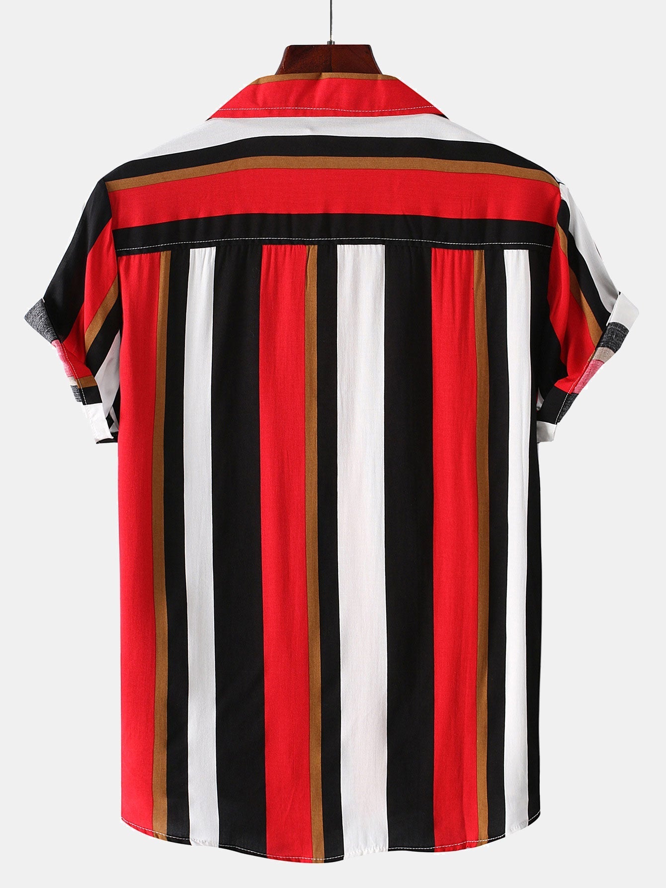 Arno® | Colorful Striped Print Revere Shirt