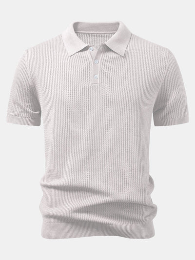 Ryan | Textured Crochet Knitted Polo Shirt