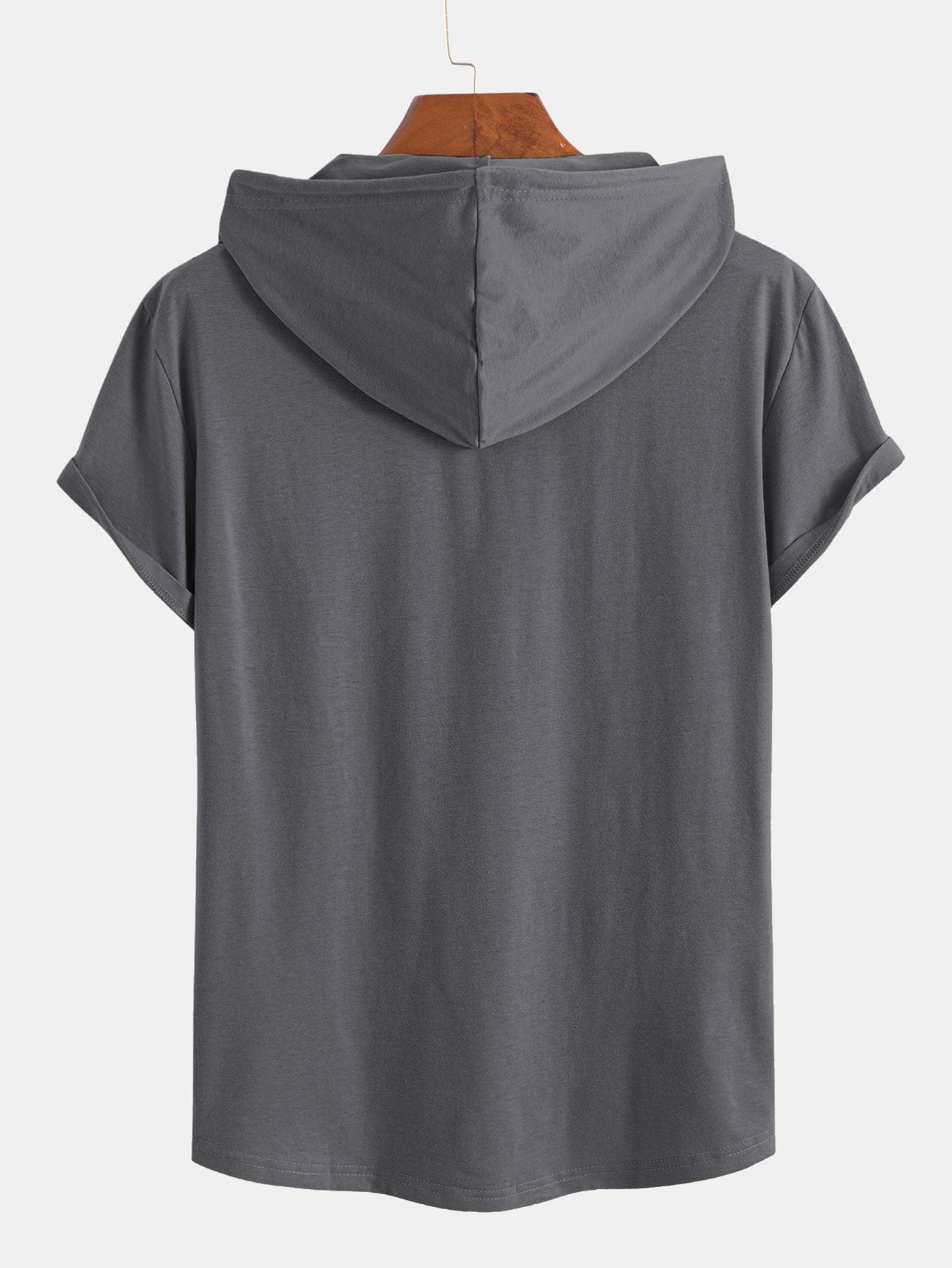 Celestino® | Short Sleeve Henley Hooded T-Shirt