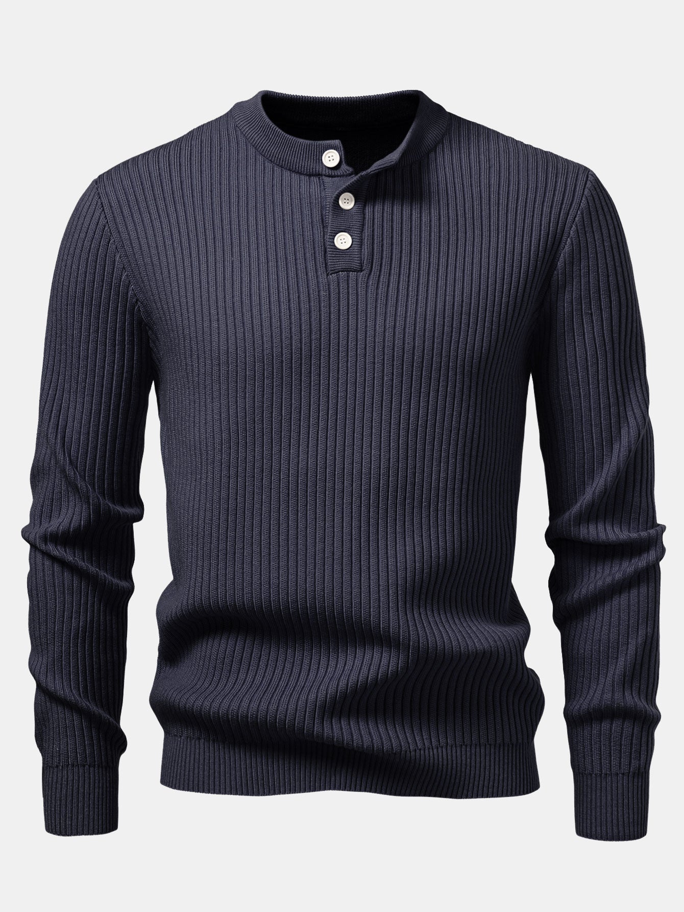 Ardal® | Ribbed Henley Neck Sweater