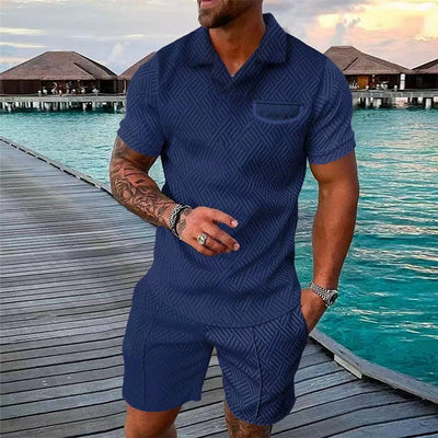 Jovani® | Casual Printed Polo Suit For Men