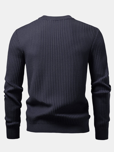 Ardal® | Ribbed Henley Neck Sweater