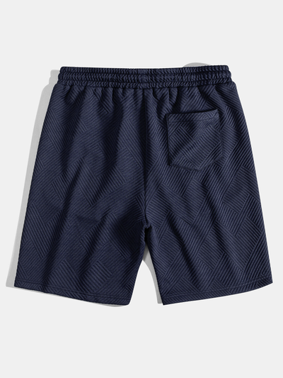 Hyginus | Striped Jacquard Drawstring Shorts