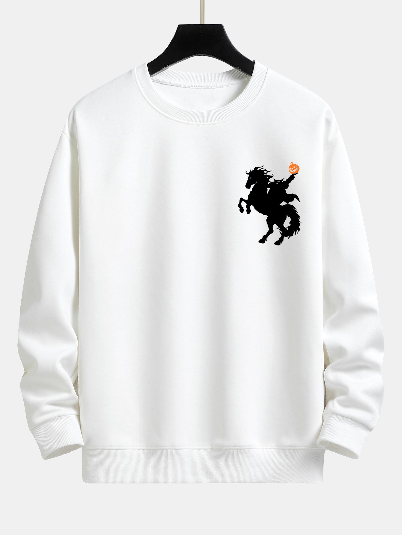Cayetano® | Pumpkin Headless Horseman Print Relax Fit Sweatshirt