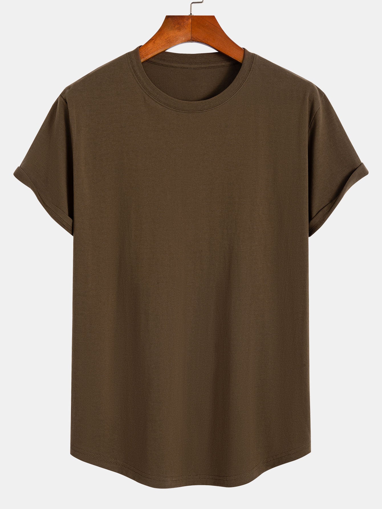 Nick® | Basic Cotton Arc Hem T-Shirt