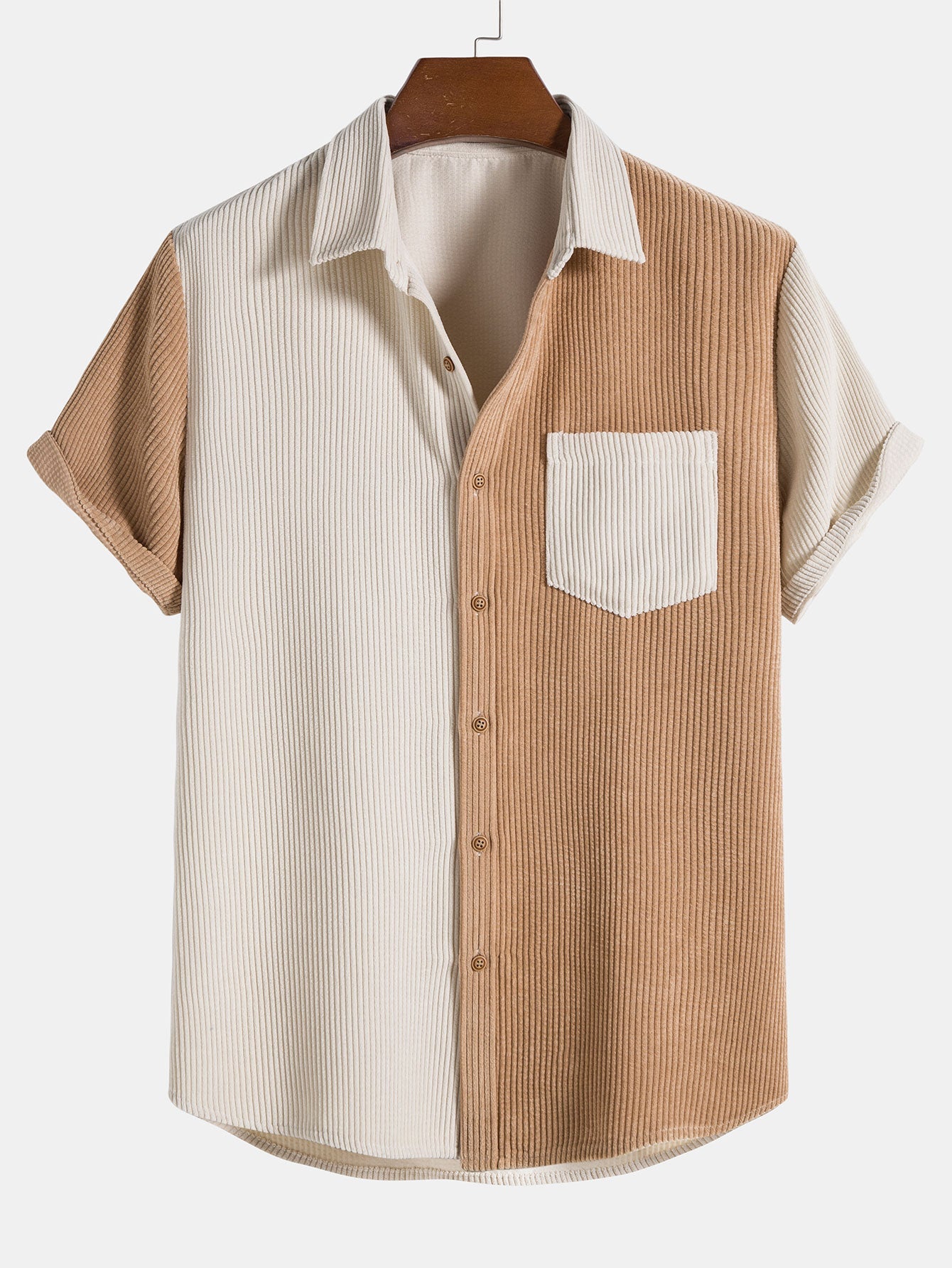 Troy® | Two Tone Corduroy Button Up Shirt