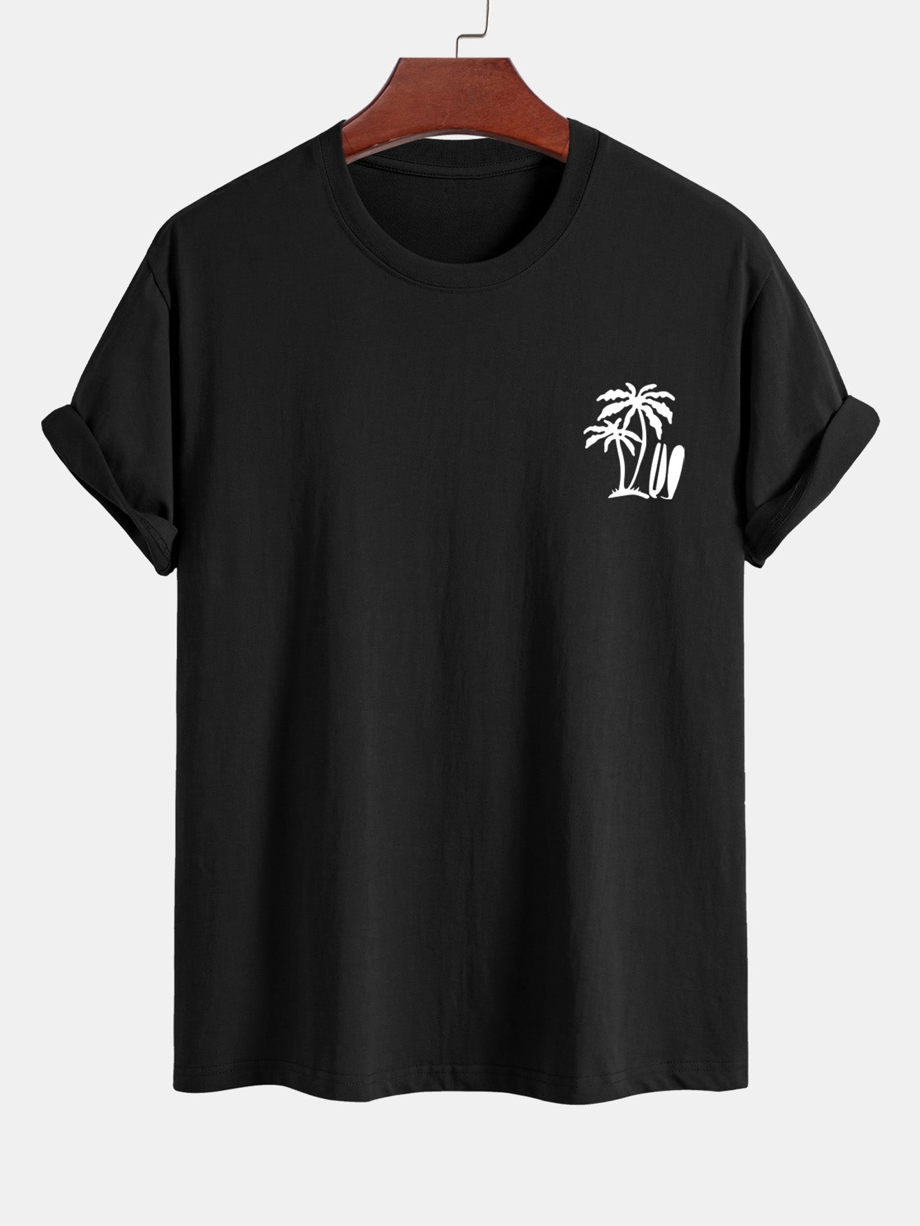 Darío® | Palm Tree Surfboard Print Cotton T-Shirt