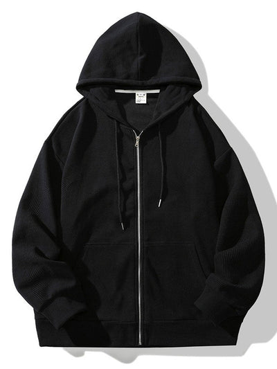Gael | Relaxed Waffle Zip Hoodie