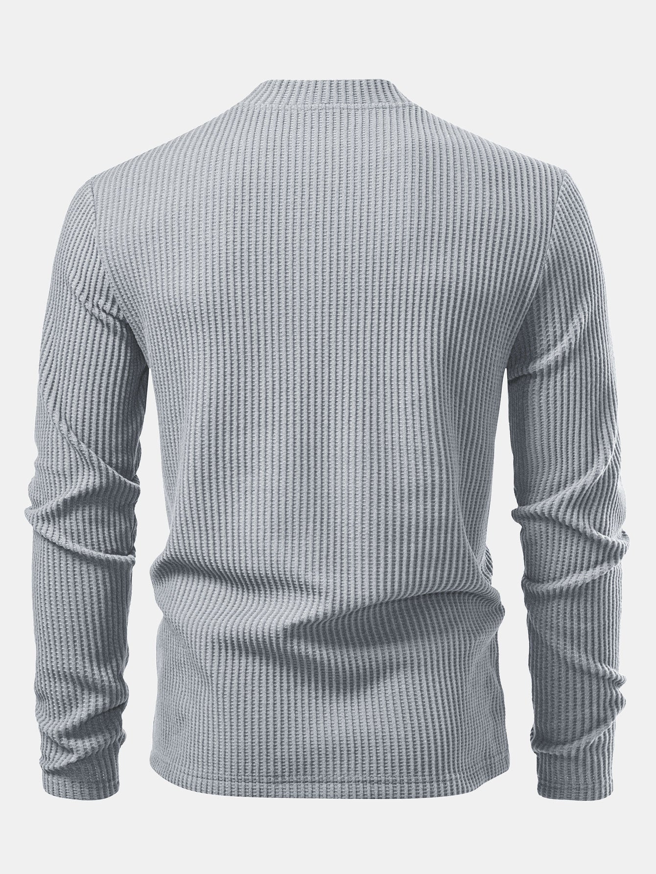 Ismael® | Long Sleeve Waffle Mock Neck T-Shirt