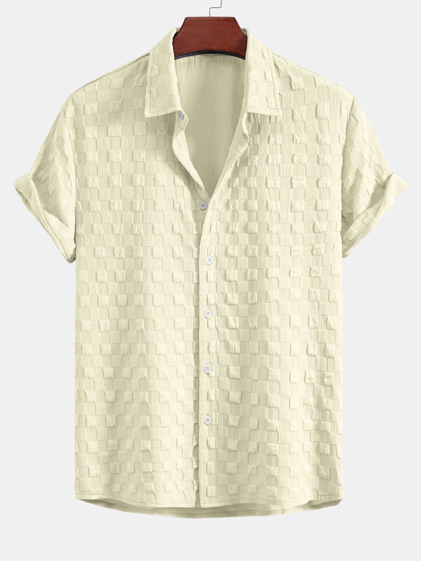Jesse® | Checkerboard Textured Button Up Shirt