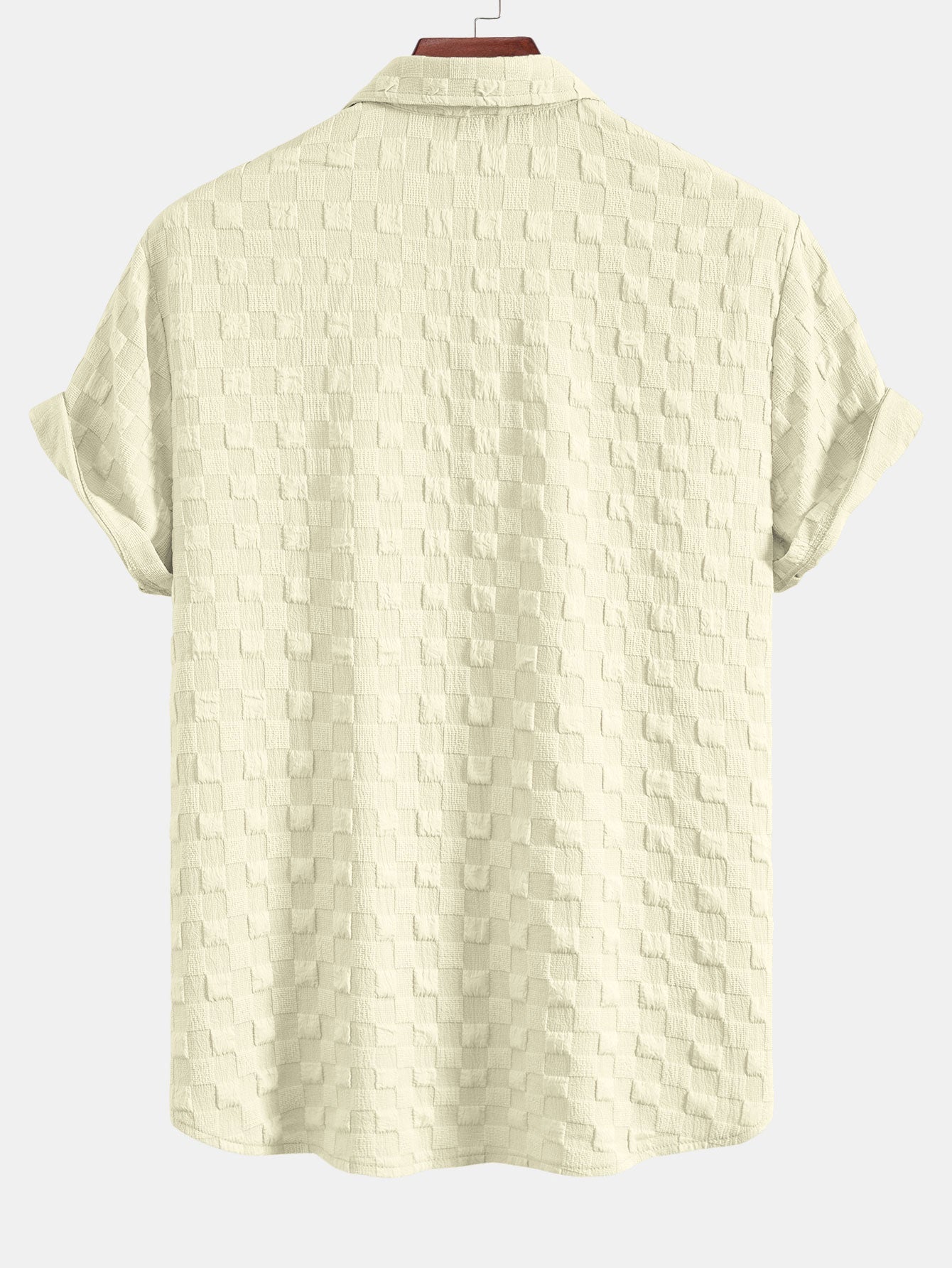 Demetrio® | Checkerboard Textured Button Up Shirt