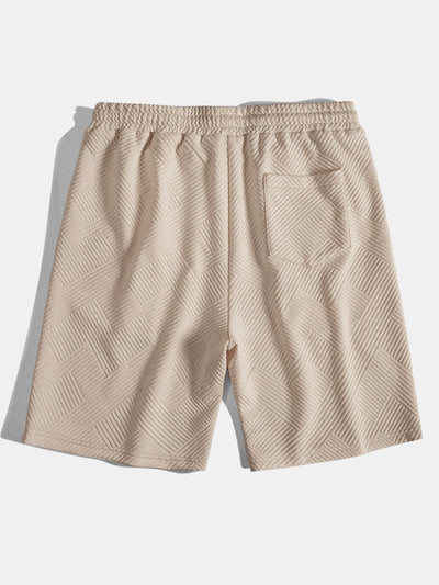 Caesar | Striped Jacquard Drawstring Shorts