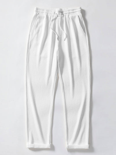 Jory® | Muscle Fit Long Sleeve Shirt With Ribbed Collar & Straight Leg Ribbed Trousers