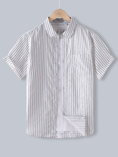 Amin® | Men Cotton Striped Button Up Shirt