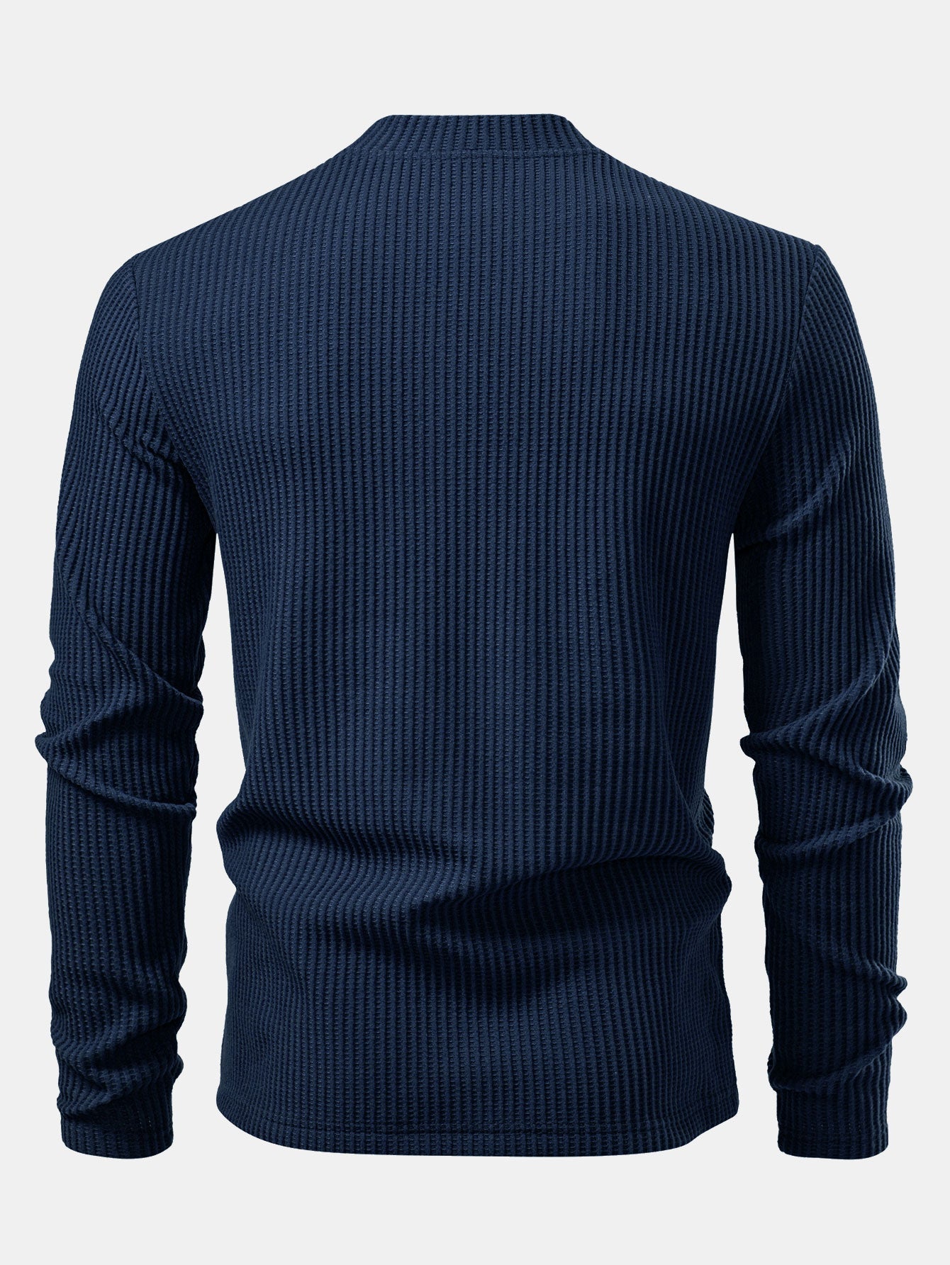 Ismael® | Long Sleeve Waffle Mock Neck T-Shirt