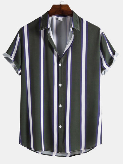 Arild® | Striped Print Button Up Shirt
