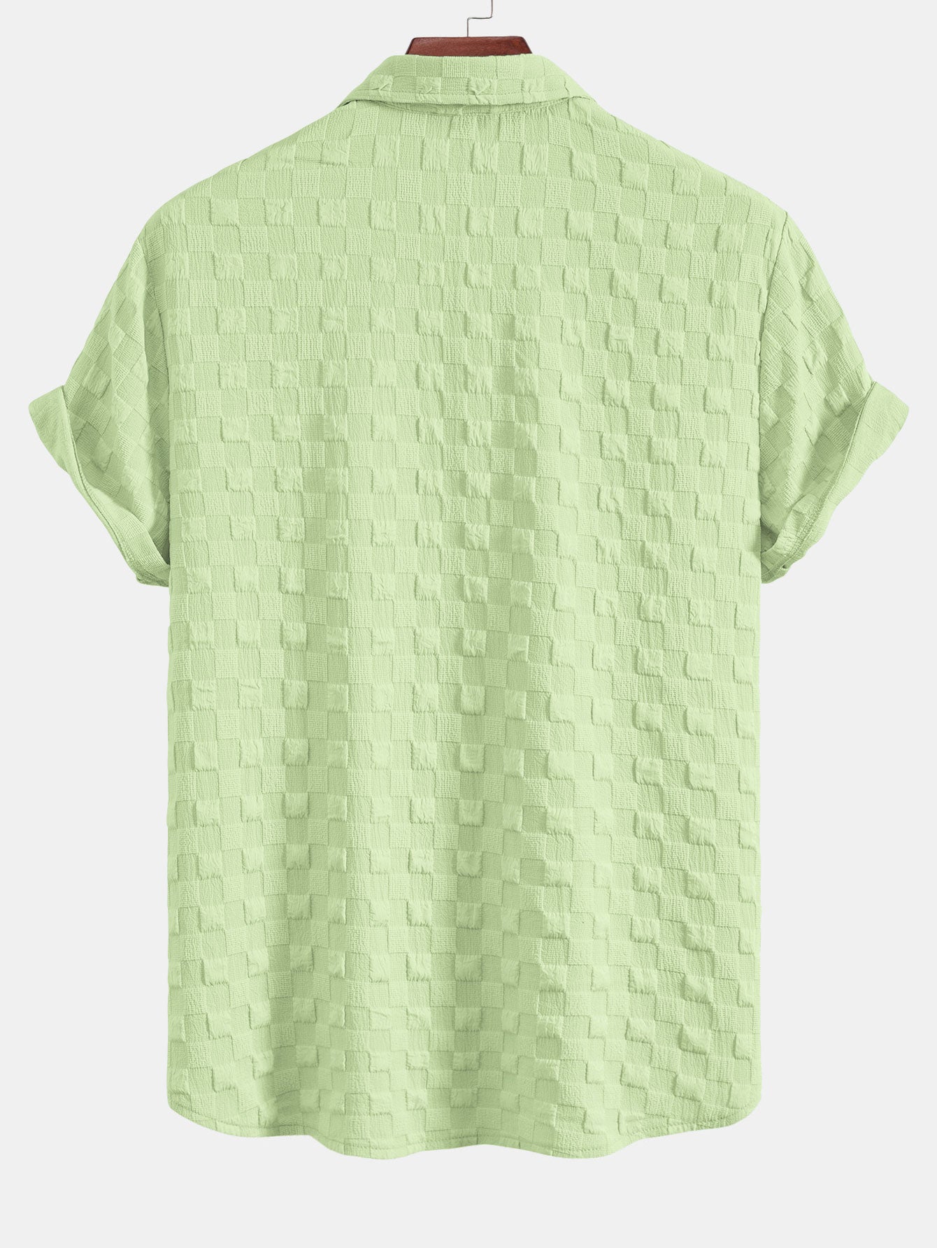 Demetrio® | Checkerboard Textured Button Up Shirt