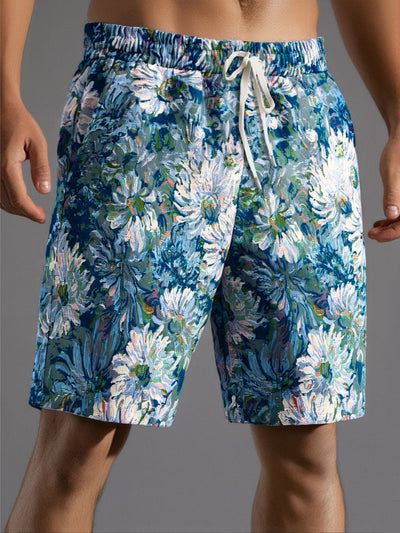 Axton® | Painted Floral Jacquard Shorts