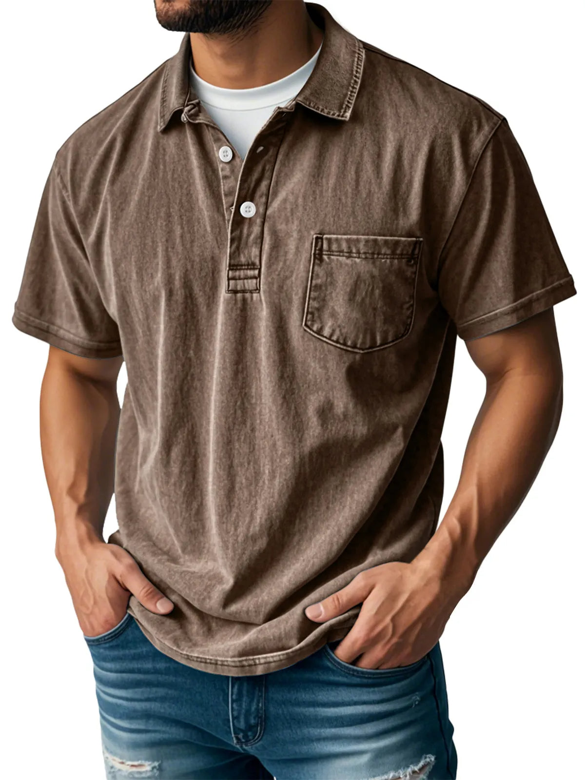 Carter® | Men'S Casual Vintage Polo Shirt