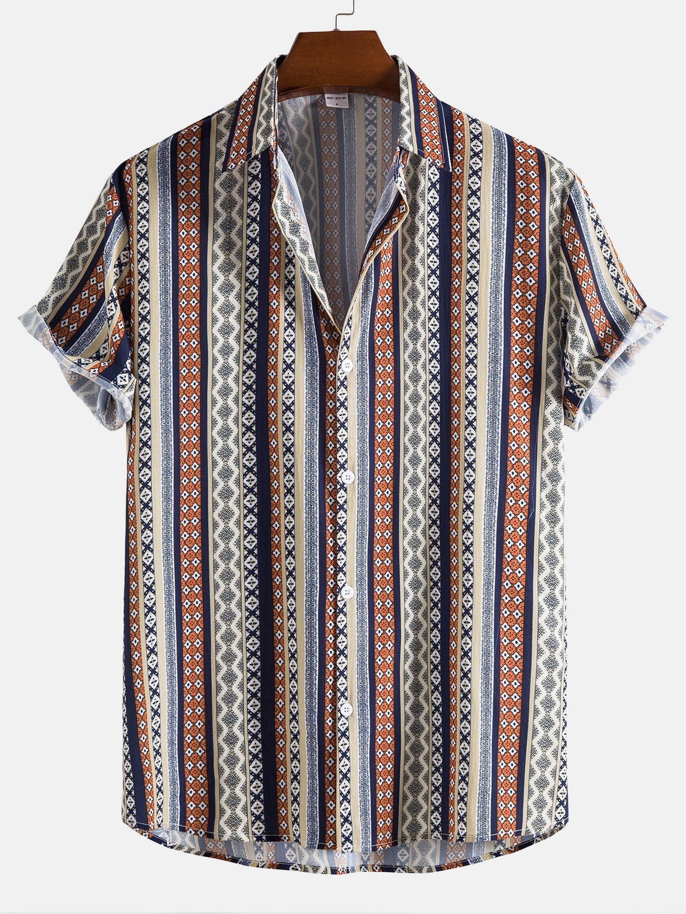 Arye® | Ethnic Geometry Print Shirt