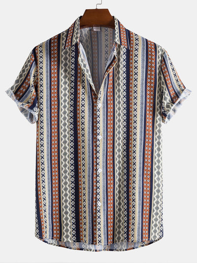Arye® | Ethnic Geometry Print Shirt
