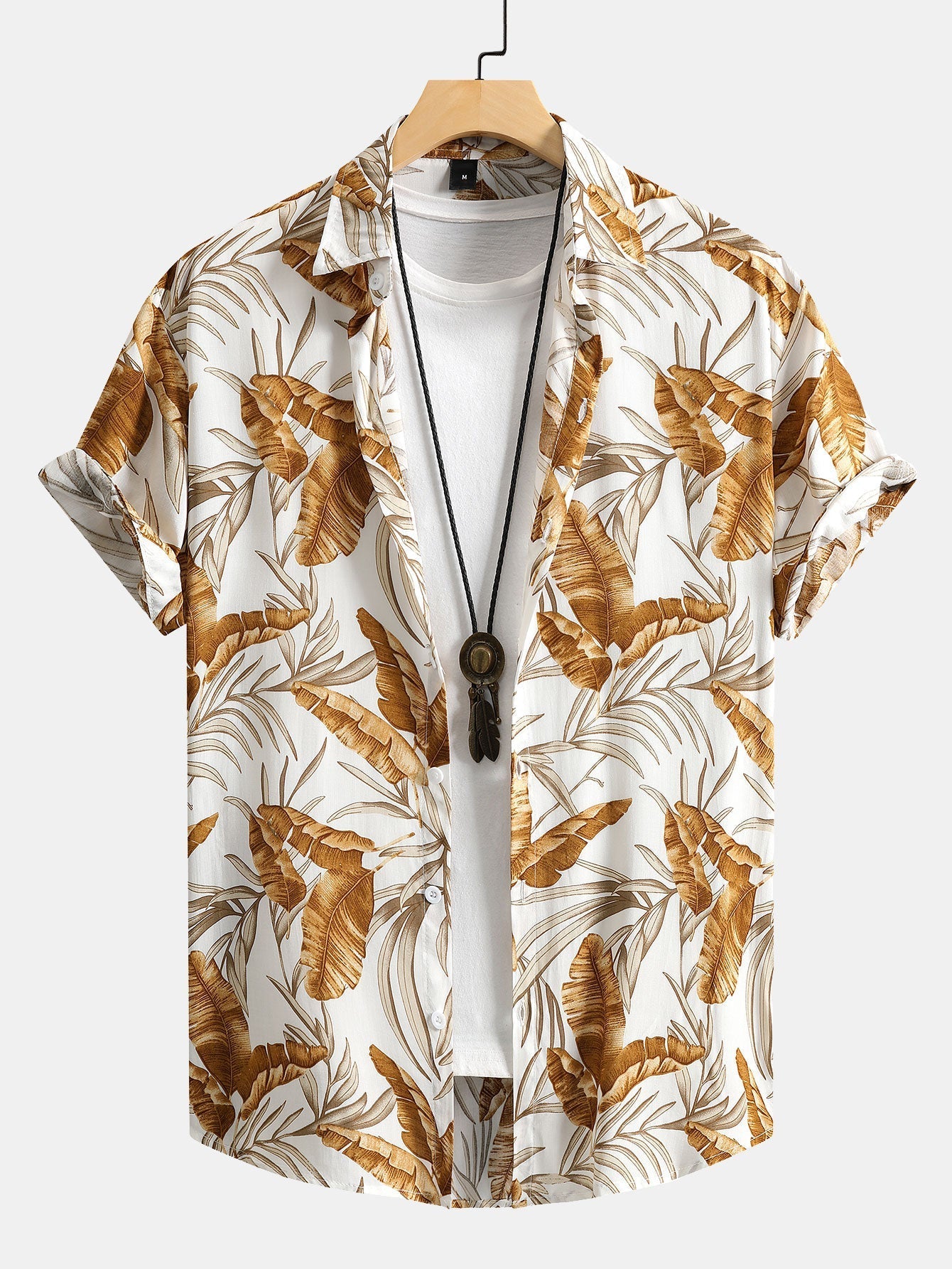 Aretino® | Viscose Tropical Print Button Up Shirt