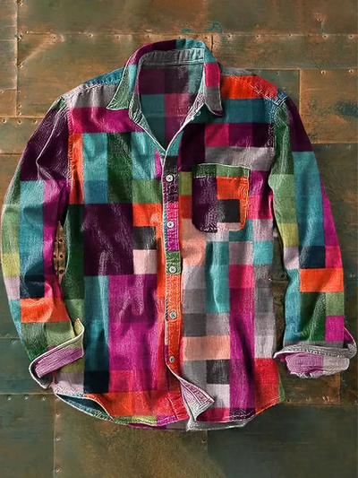 Domingo® | Simple Unisex Long Sleeve Shirt With Rainbow Colors