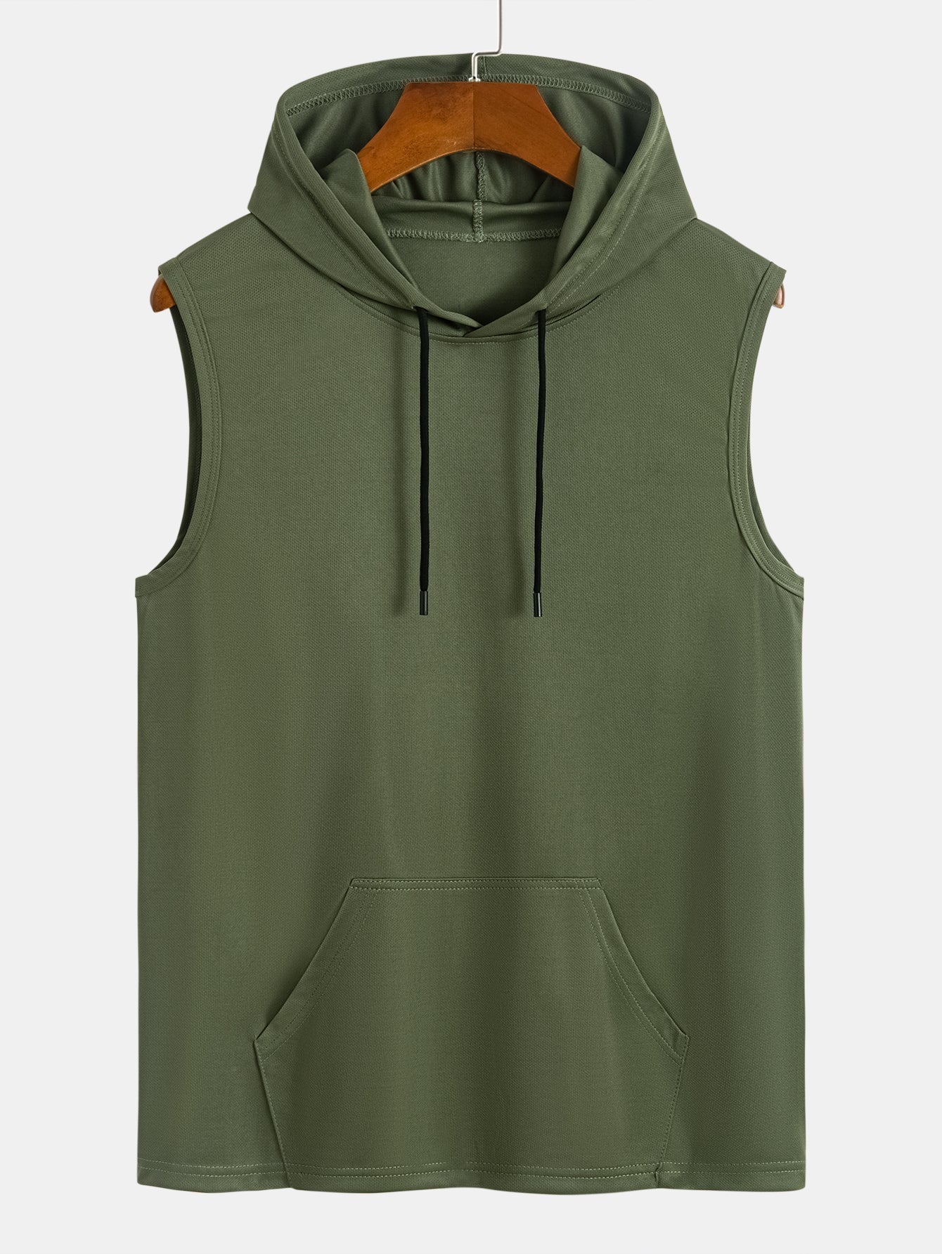 Luciano® | Athletic Mesh Kangaroo Pocket Hooded Tank
