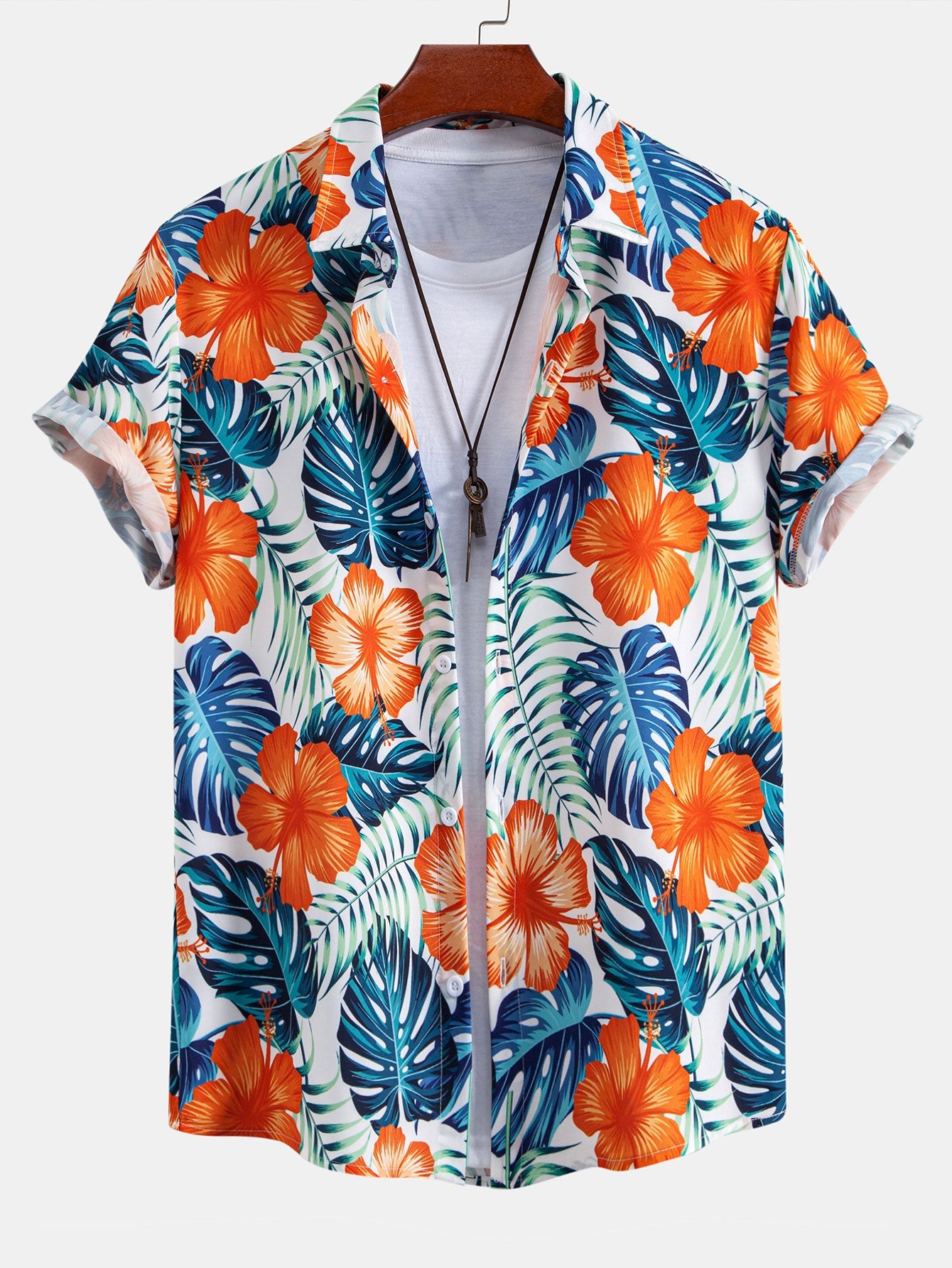 Lane® | Tropical Flowers Print Button Up Shirt
