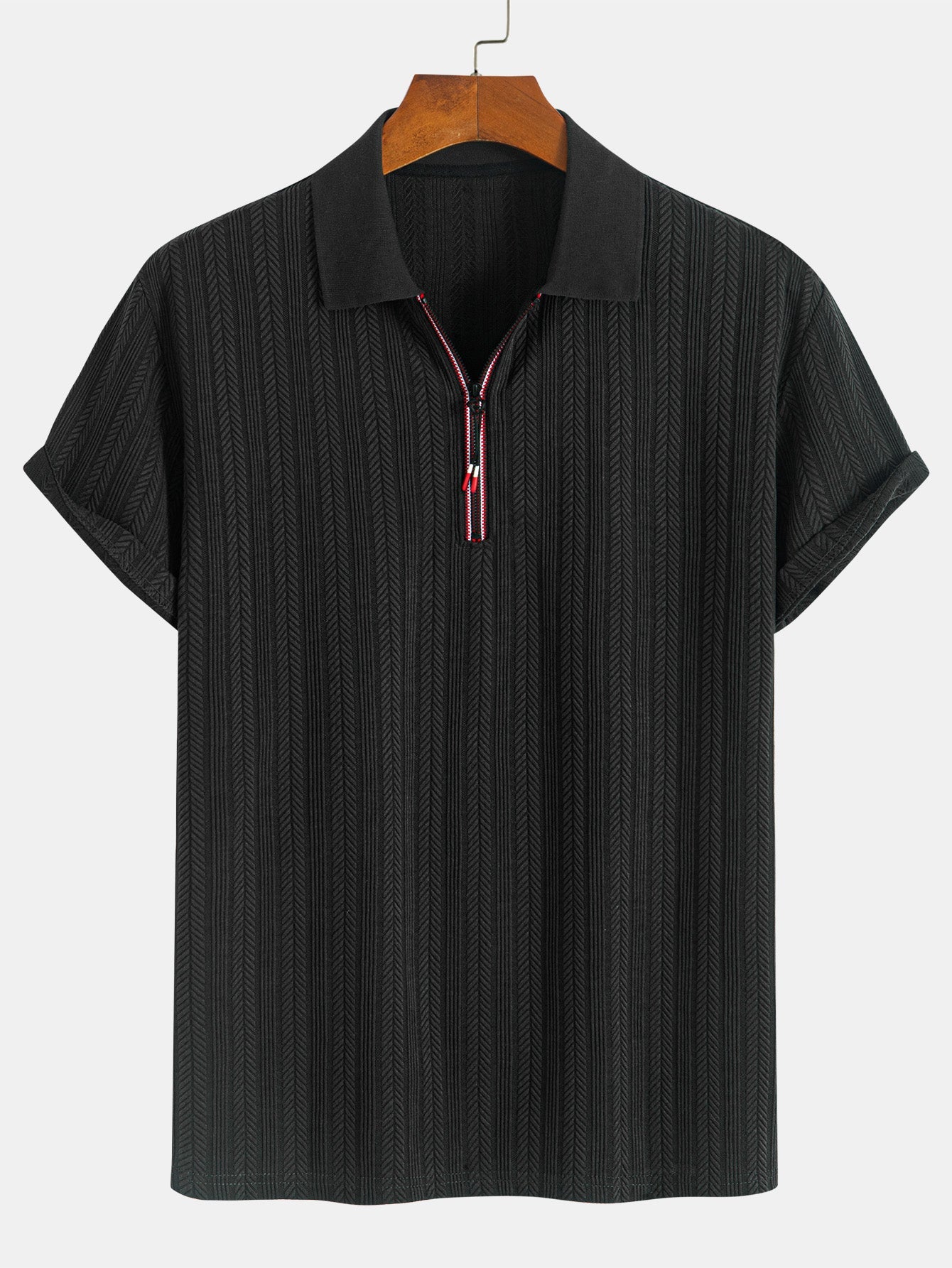 Dallas® | Textured Zipper Polo