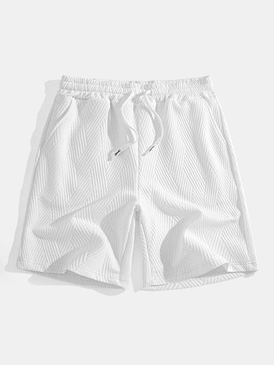 Chad® | Striped Jacquard Sleeveless Hooded T-Shirt & Shorts