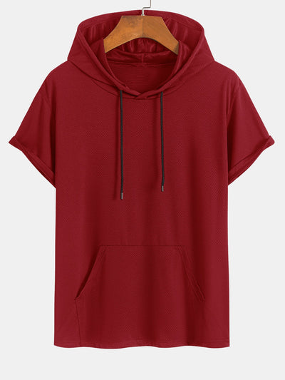 Lucas® | Athletic Mesh Kangaroo Pocket Hooded T-Shirt