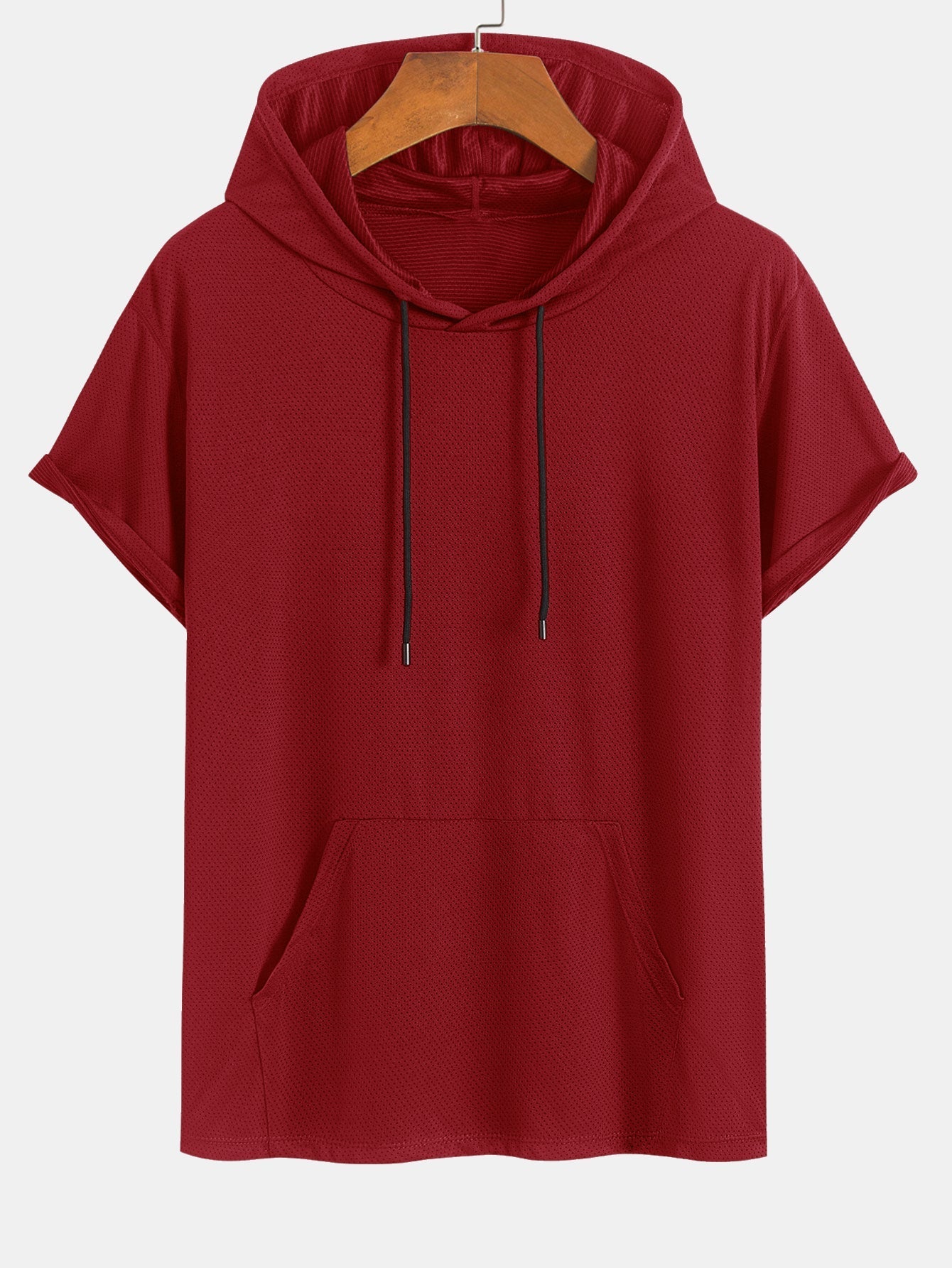 Karim® | Athletic Mesh Kangaroo Pocket Hooded T-Shirt