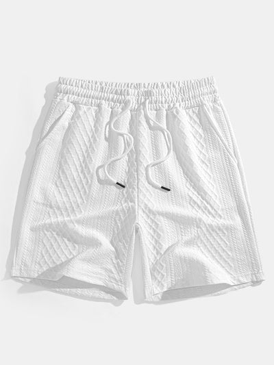 Edgardo® | Geometric Diamond Jacquard Polo & Shorts