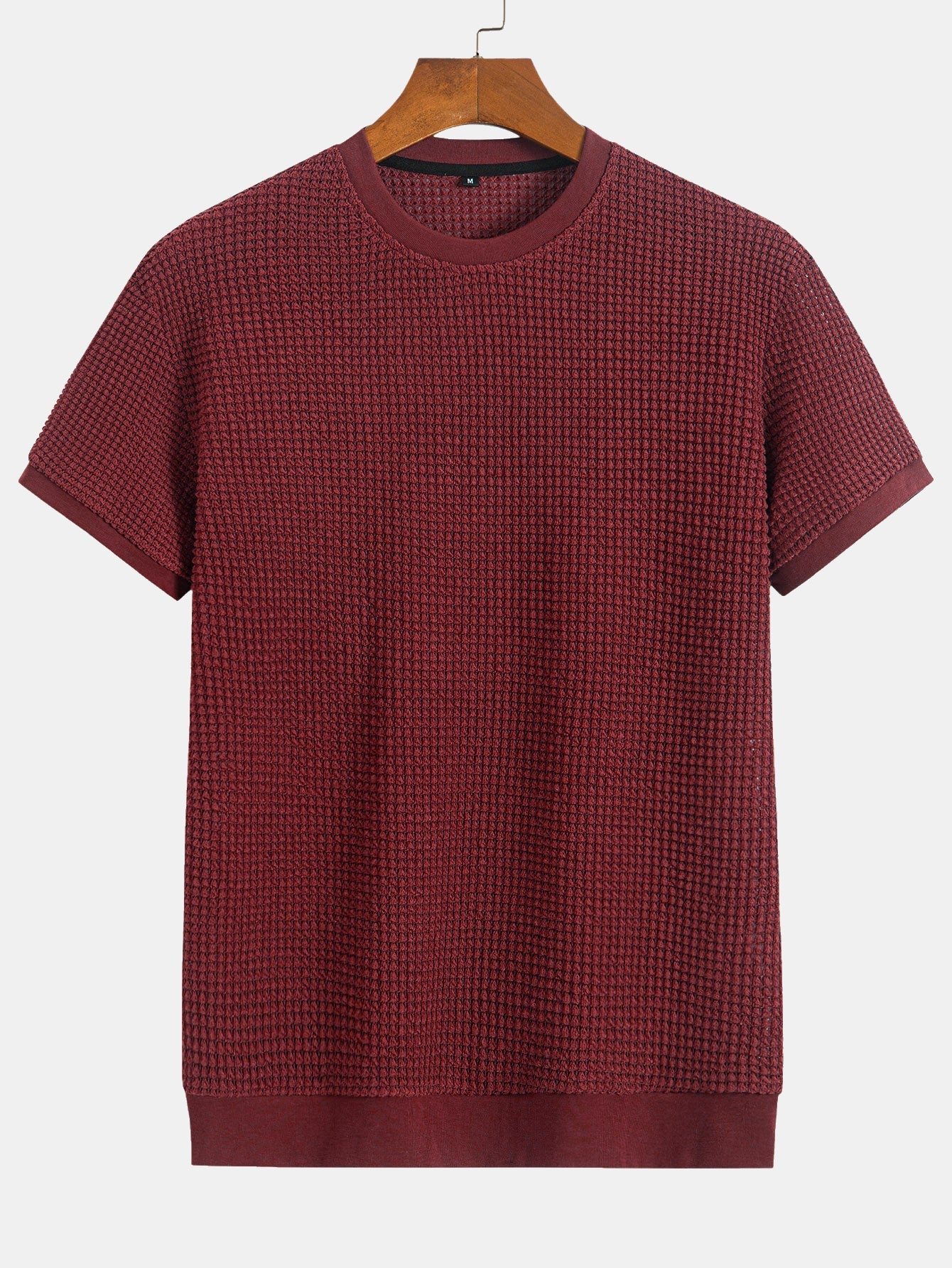 Mauricio® | Short Sleeve Waffle Ribbed Hem T-Shirt