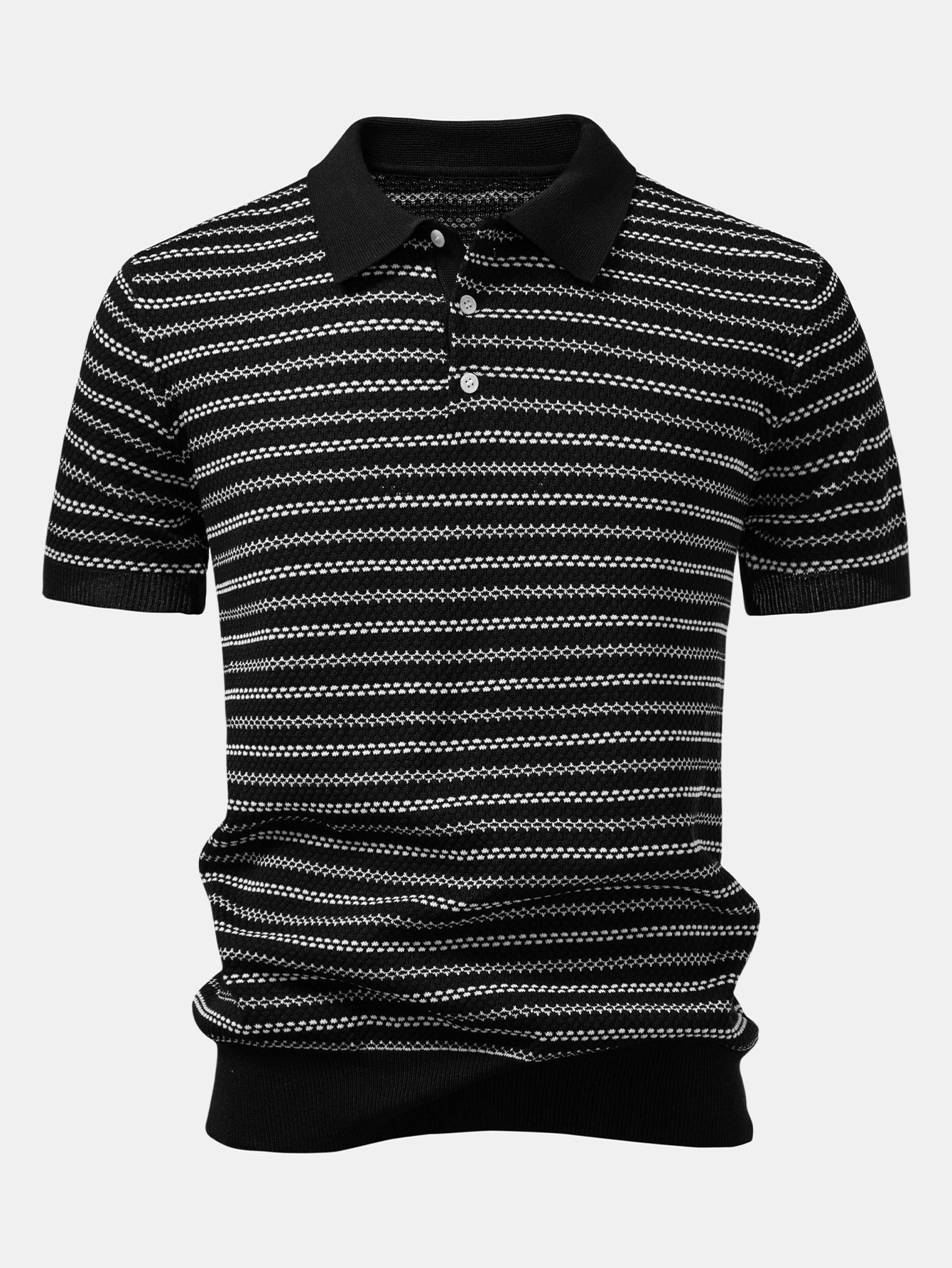 Noah | Stripe Knitted Polo Shirt