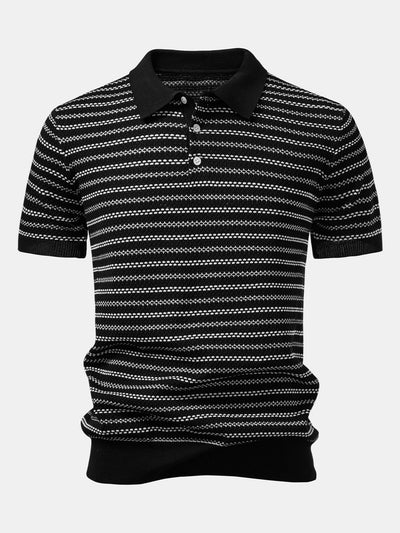 Noah | Stripe Knitted Polo Shirt