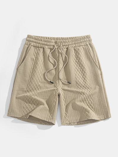 Edgardo® | Geometric Diamond Jacquard Polo & Shorts