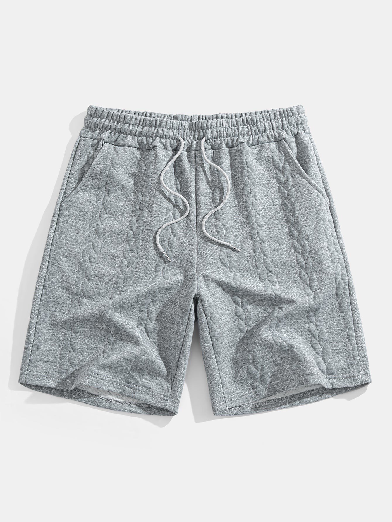 Heraclio® | Relax Fit Mid-Length Sleeve Twist Jacquard T-Shirt & Shorts