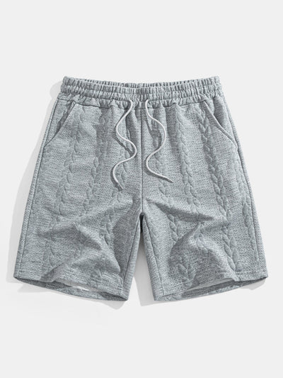 Clay® | Relax Fit Mid-Length Sleeve Twist Jacquard T-Shirt & Shorts