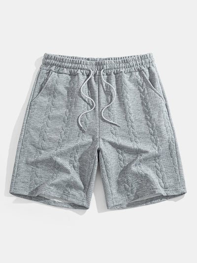 Heraclio® | Relax Fit Mid-Length Sleeve Twist Jacquard T-Shirt & Shorts