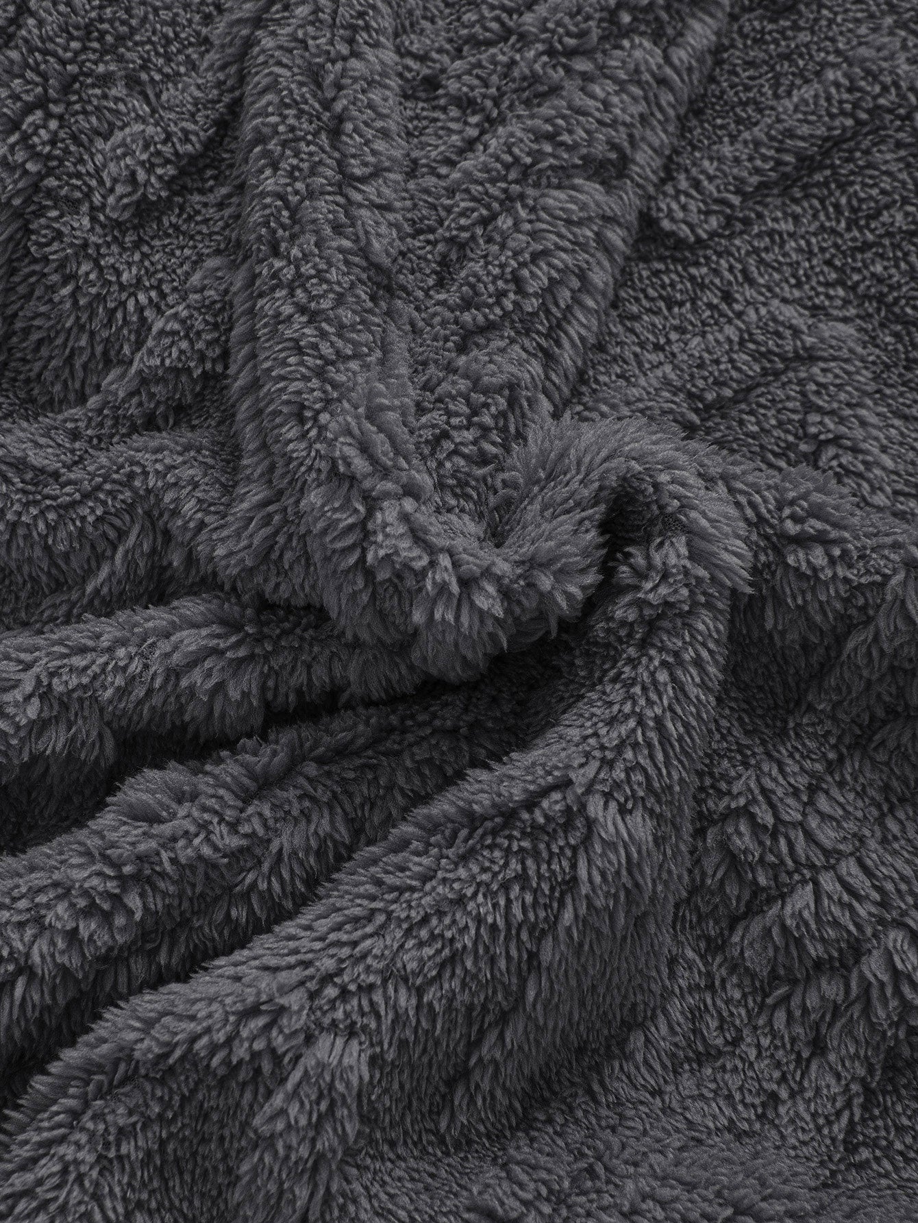 Cillian | Geometric Jacquard Zip Up Teddy Hoodie
