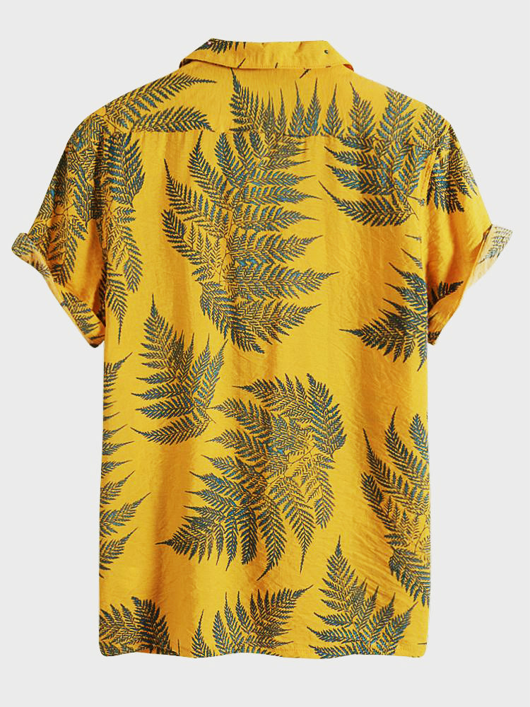 Mason® | Tropical Plants Print Shirts & Swim Shorts