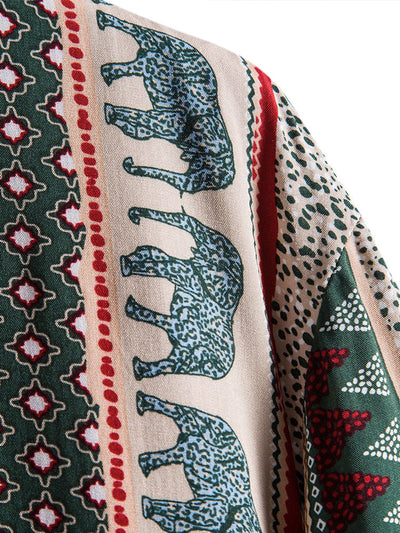 Yosef® | Elephant Geometric Print Shirt